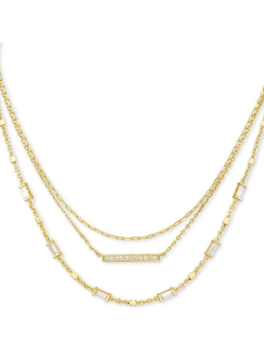 Multi Strand Statement Necklace - Elegant Layered Design, Versatile Jewelry